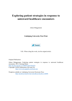Exploring patient strategies in response to untoward