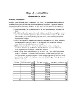 Albany Job Investment Fund - Albany