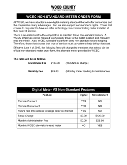 Non-Standard Meter form - Wood County Electric Cooperative