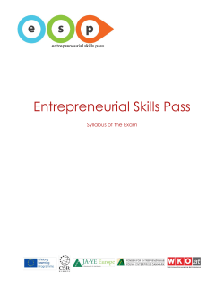 Entrepreneurial Skills Pass