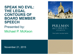 speak no evil: the legal contours of board member speech
