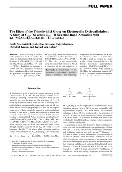 The Effect of the Trimethylsilyl Group on Electrophilic Cyclopalladation