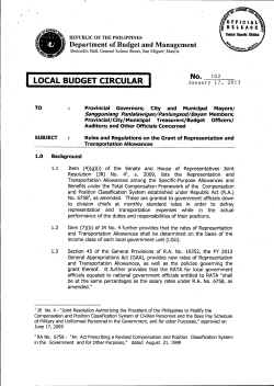Local Budget Circular No. 102