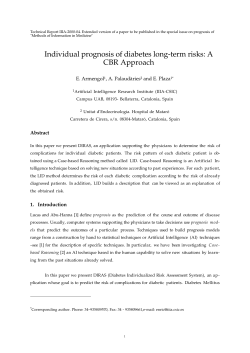 Individual prognosis of diabetes long