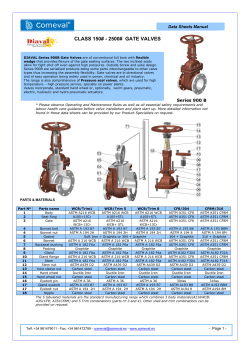 class 150# - 2500# gate valves