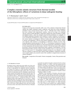 Complex cratonic seismic structure from thermal models of the