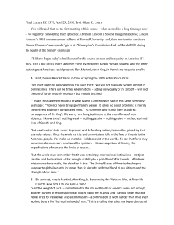 Professor Loury`s Final Lecture