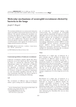 Molecular mechanisms of neutrophil recruitment elicited by bacteria