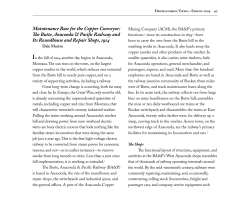 Maintenance Base for the Copper Conveyor: The Butte, Anaconda