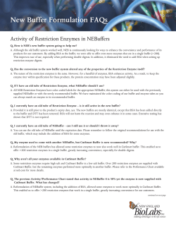 New Buffer Formulation FAQs