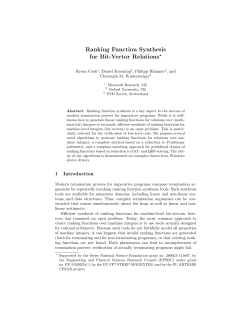 Ranking Function Synthesis for Bit