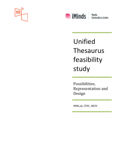 Unified Thesaurus - possibilities, representation and design