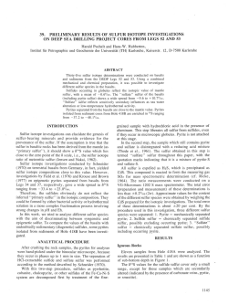 39. Preliminary Results of Sulfur Isotope Investigations on Deep Sea