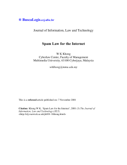 &Scaron; BuscaLegis.ccj.ufsc.br Spam Law for the Internet