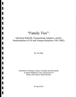 Family Ties - Institutional Scholarship