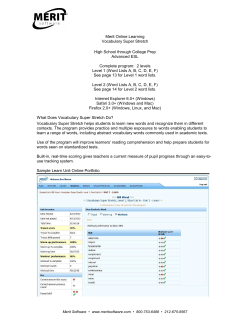Merit Online Learning Vocabulary Super Stretch High School