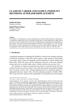 clash of career and family: fertility decisions after job