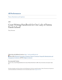 Grant Writing Handbook for Our Lady of Fatima Parish School