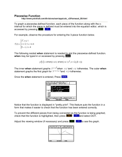 Piecewise Function Handout for TI-89