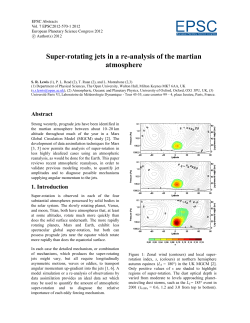Super-rotating jets in a re-analysis of the martian atmosphere