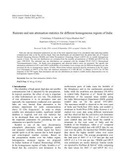 Rainrate and rain attenuation statistics for different homogeneous