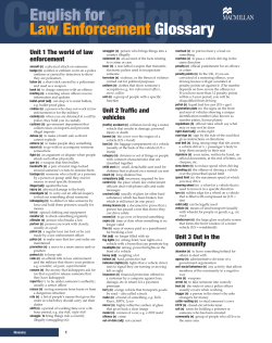 Campaign English For Law Enforcement Glossary