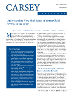 Understanding very high rates of young child poverty in the south