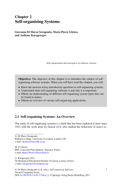 Self-organising Systems