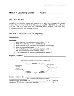 Unit 1 ~ Learning Guide Name