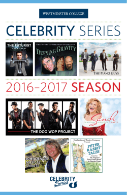 celebrity series - Westminster College