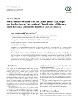 Birth Defects Surveillance in the United States: Challenges and