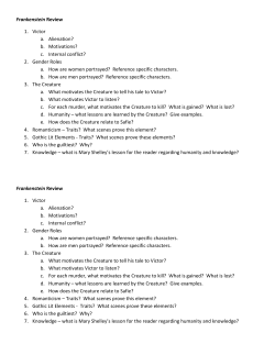 Frankenstein Review 1. Victor a. Alienation?