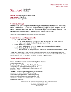 Course Summary - Stanford Continuing Studies