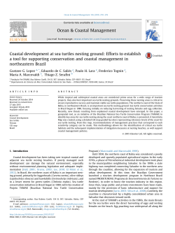 Coastal development at sea turtles nesting ground