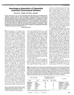 LaSalle JM, Lalande M. 1996. Homologous