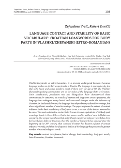 LANGUAGE CONTACT AND STABILITY OF BASIC VOCABULARY
