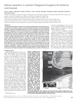 Glacier expansion in southern Patagonia throughout