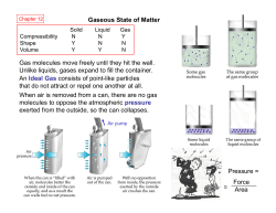 Gaseous State of Matter An Ideal Gas consists of point