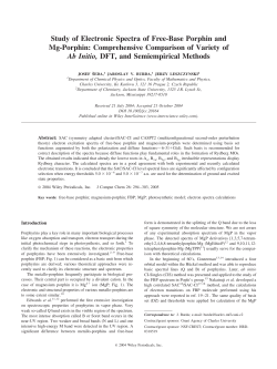 Study of electronic spectra of free-base porphin and Mg