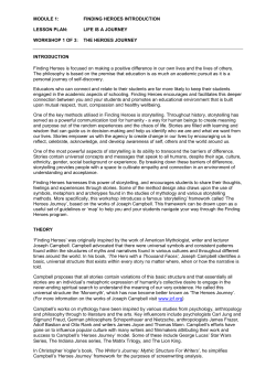 FINDING HEROES INTRODUCTION LESSON PLAN