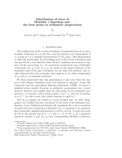 Distribution of zeros of Dirichlet L-functions and the least prime in