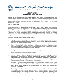 library guide 15 a definition of plagiarism