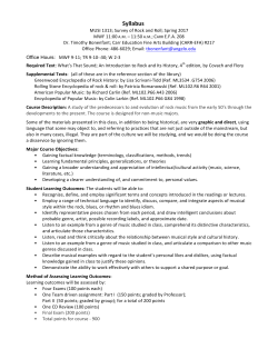 MUSI 1313 Syllabus-Spring 2017