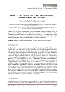 Stability of residual soil slopes based on spatial distribution of soil