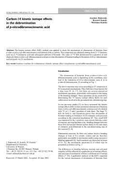 Carbon-14 kinetic isotope effects in the debromination of p