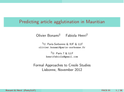 Predicting article agglutination in Mauritian
