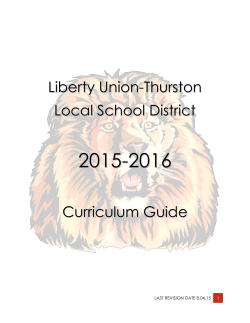 Liberty Union-Thurston Local School District Curriculum Guide