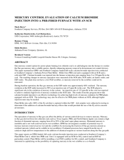 mercury control evaluation of calcium bromide injection into a prb