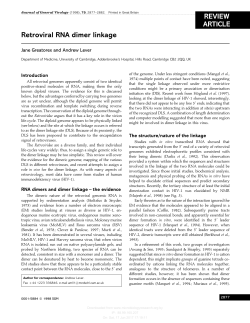 Retroviral RNA dimer linkage - Journal of General Virology