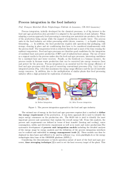 Process integration in the food industry